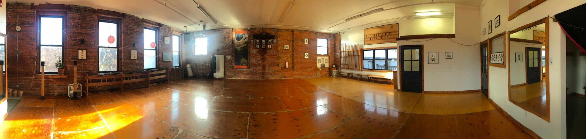 Panoramic view of the dojo